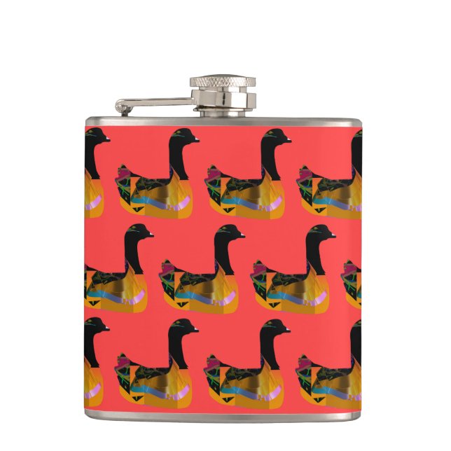 Swan-y Duck  Hip Flask (Front)