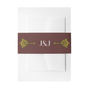 Swanky Art Deco in Red Invitation Belly Band