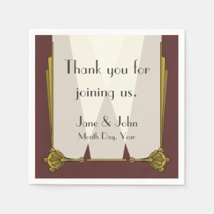 Swanky Art Deco in Red Napkin