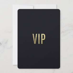Swanky Faux Gold Leaf Foil "VIP" Typography