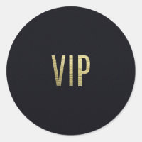 Swanky Faux Gold Leaf Foil "VIP" Typography