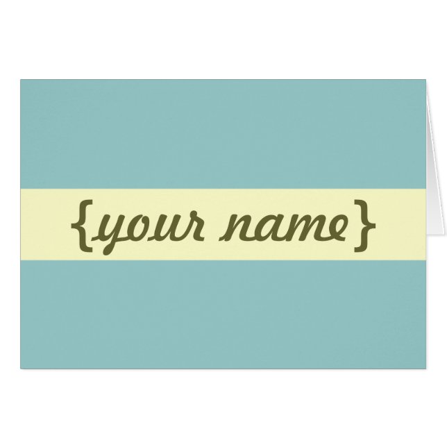 Swanky Personalised Card (Front Horizontal)