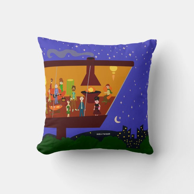 Swanky Sixties Party Time Cool Retro Art Design Cushion (Front)