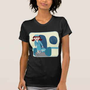 Swanky Sixties Stewardess dark T-Shirt