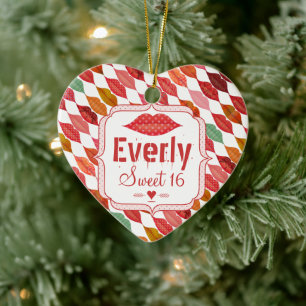 Swanky Sweet 16 Christmas Ornaments