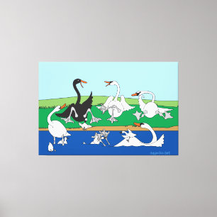 Swanna Talk 40x60 Canvas Print