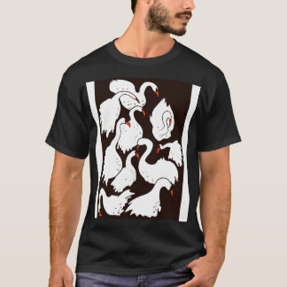 Swans against a dark background T-Shirt