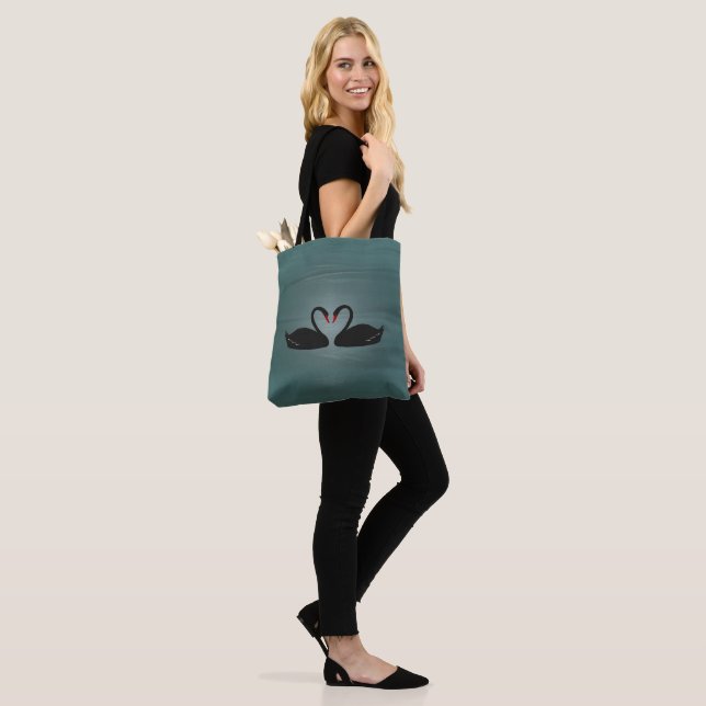 Swans Allover Tote Bags (On Model)