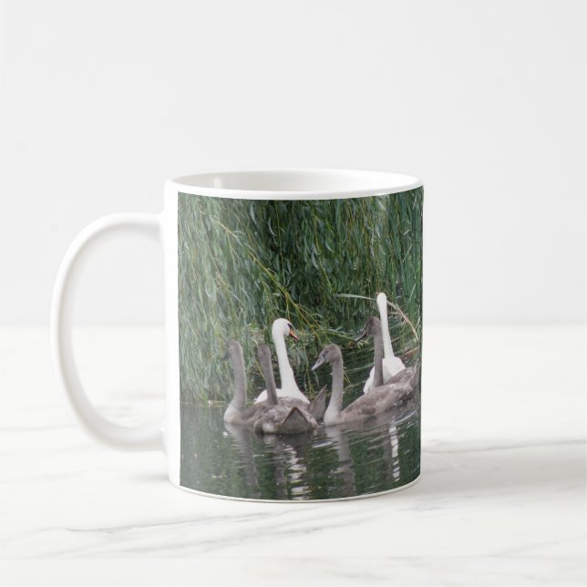 Swans and Cygnets Mug (Left)