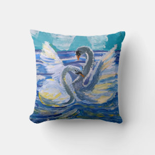 Swans "Art by Kids" Cushion