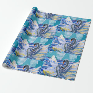 Swans "Art by Kids" Wrapping Paper