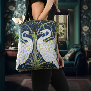 Swans Art Deco Nouveau Walter Crane Victorian Tote Bag