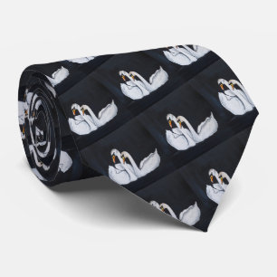 Swans at Night Painting by Alfred Fox Tie