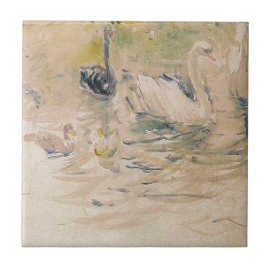 Swans by Berthe Morisot Ceramic Tile