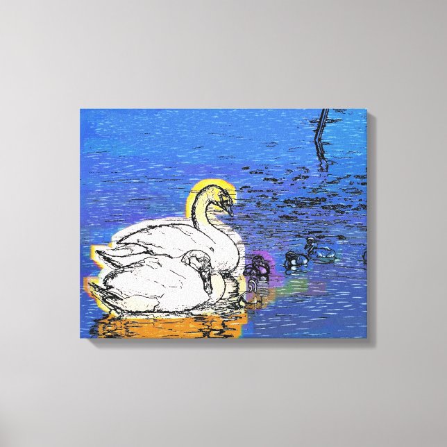 SWANS CANVAS PRINT (Front)