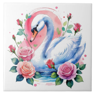 Swans Ceramic Tile
