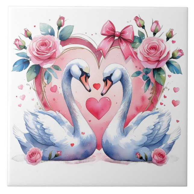 Swans Ceramic Tile (Front)