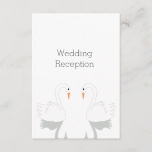 Swans Design Wedding Reception Enclosure Card