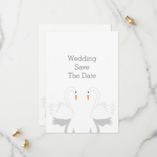 Swans Design Wedding Save The Date
