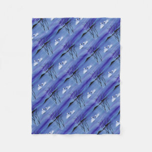 Swans Fleece Blanket