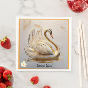 "Swan's Gentle Sway" Napkin