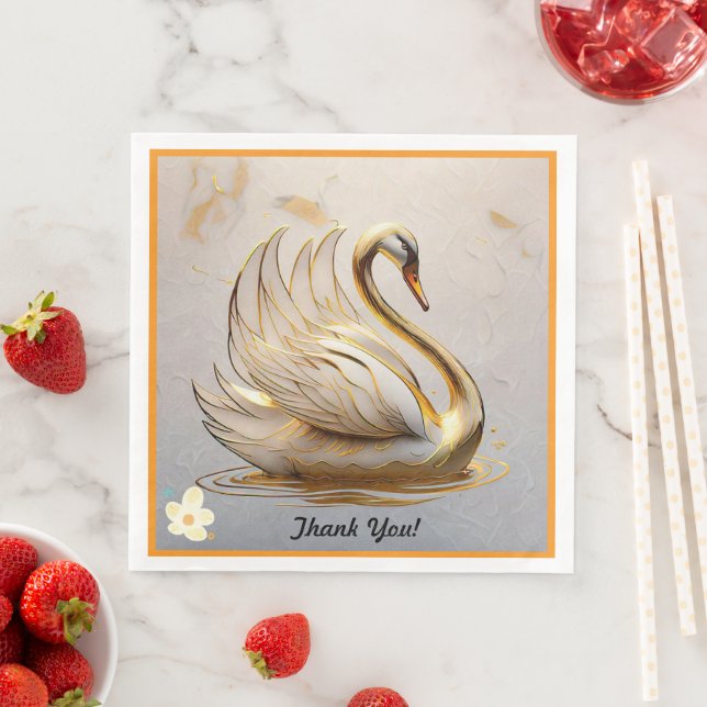 "Swan's Gentle Sway" Napkin (Insitu)