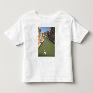 Swans in canal, Burano Island, Venice, Italy Toddler T-Shirt
