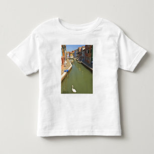 Swans in canal, Burano Island, Venice, Italy Toddler T-Shirt