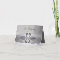 Swans in Love ~ Card / Invitation