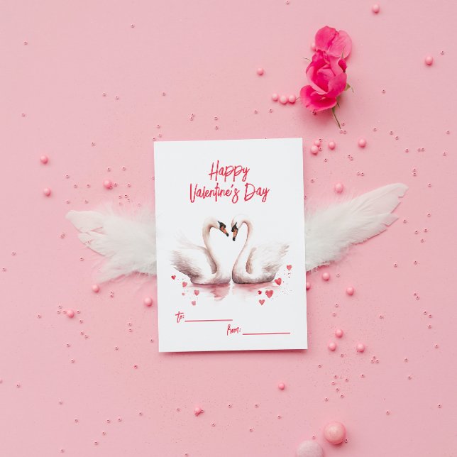 Swans In Love Valentine's Day Card (Creator Uploaded)