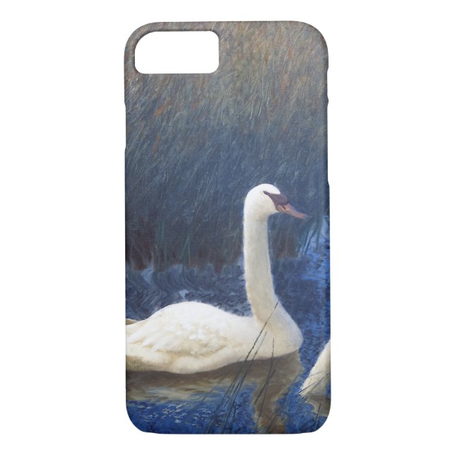 Swans in Reeds, Bruno Liljefors Case-Mate iPhone Case (Back)
