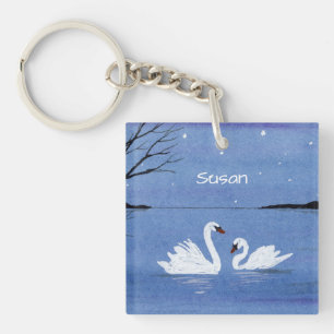 Swans Key Ring