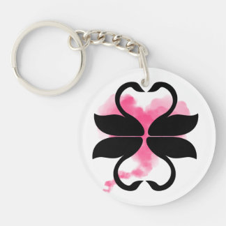 Swans Love Acrylic Keychain