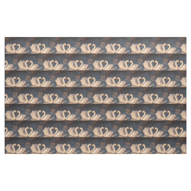 Swans & Love Fabric (Fat Quarter)