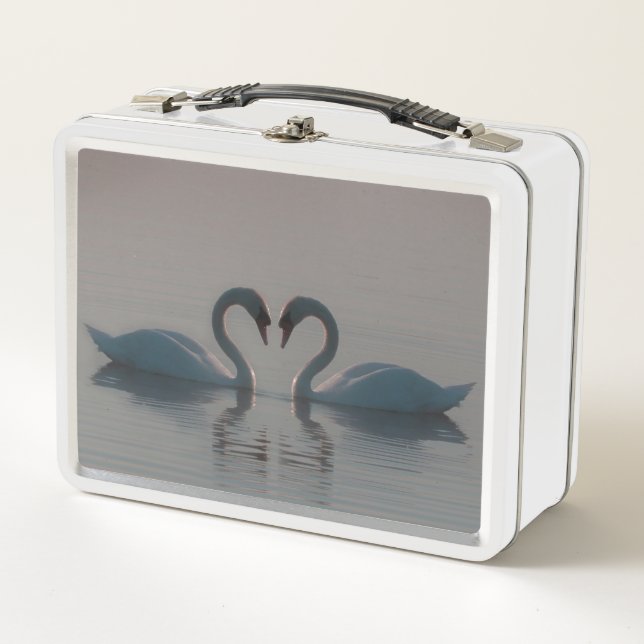  Swans on Lake Metal Lunch Box (Front)
