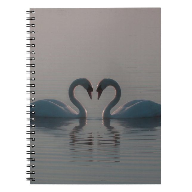  Swans on Lake Notebook (Front)