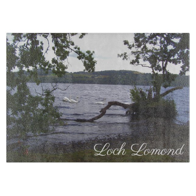 Swans on Loch Lomond Cutting Board (Front)
