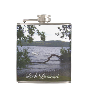 Swans on Loch Lomond Hip Flask