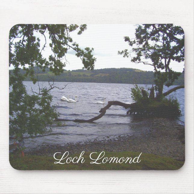 Swans on Loch Lomond Mouse Pad (Front)