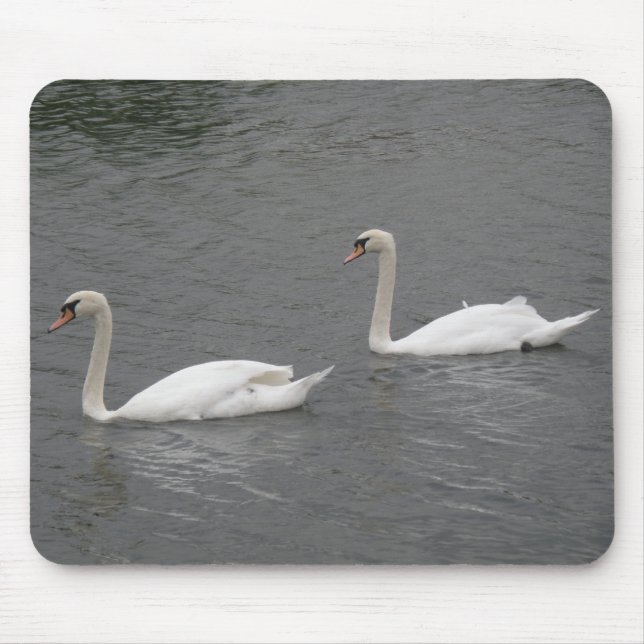 Swans on the River Mousepad (Front)
