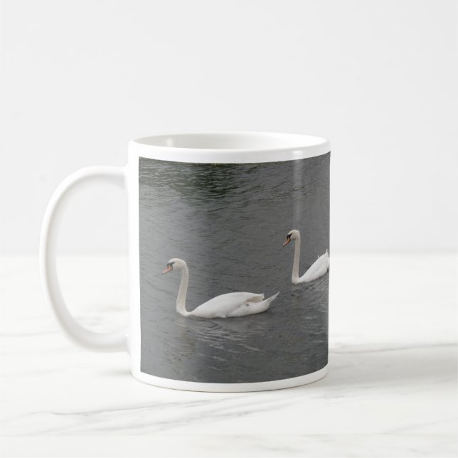 Swans on the River Mug (Left)