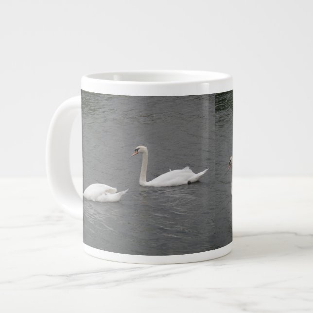 Swans on the River Mug (Front Left)