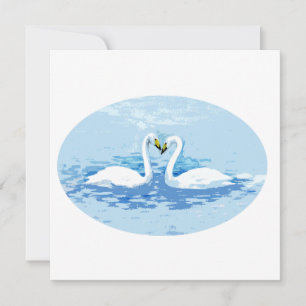 Swans painting thank you card