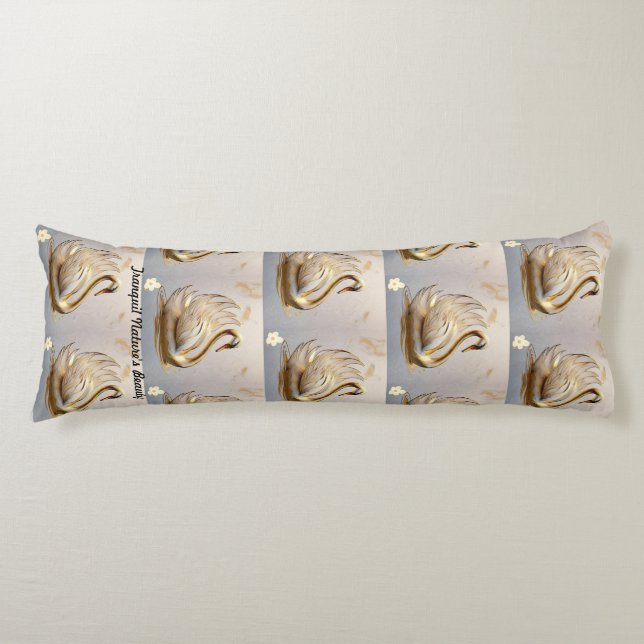 "Swan's Reflections of Beauty" Body Cushion (Front)