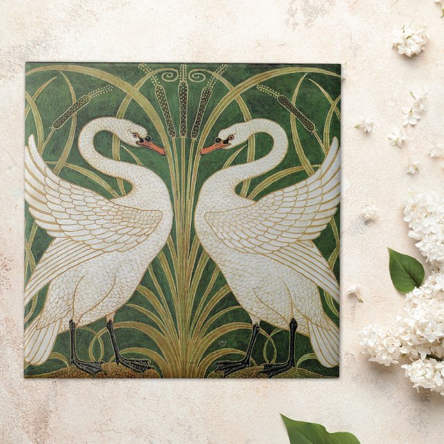 Swans Rush Iris Walter Crane Tile (Creator Uploaded)