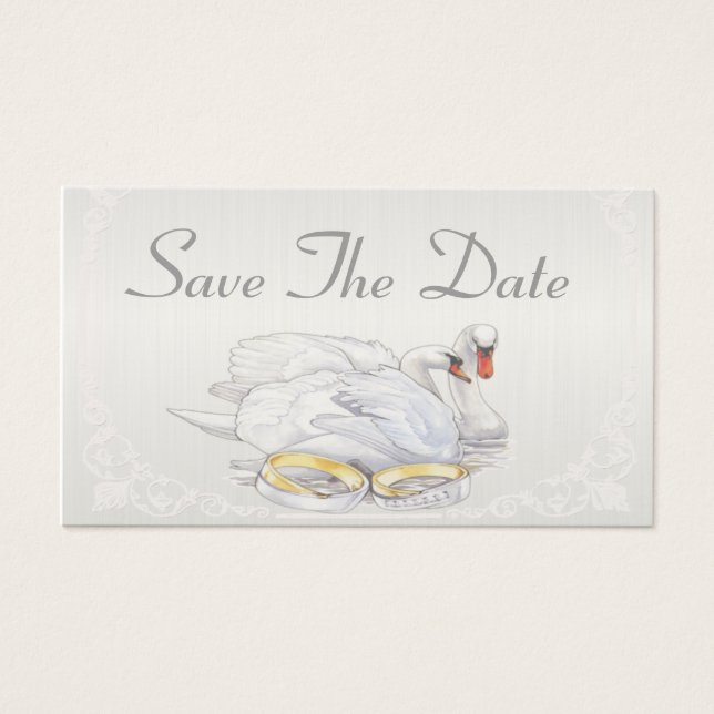 Swans - Save The Date Card (Front)