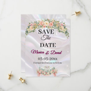 Swans Save the Date Wedding Card
