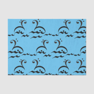 Swans, Swan Lake, Music symbols, music teacher Tissue Paper