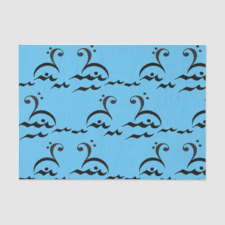 Swans, Swan Lake, Music symbols, music teacher Tissue Paper