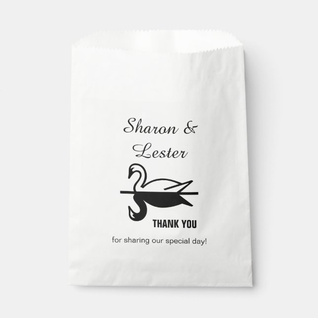 Swans Thank You Favour Bag (Front)